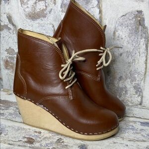 Maguba Casablanca Lace Up  Wedge Booties